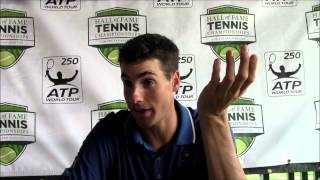 Newport 2013 Exactly How Tall Are You John Isner [upl. by Anirec]