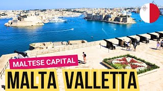 🇲🇹 MALTA  VALLETTA  Impressive Maltese capital  Walking Tour 4K [upl. by Brunhild915]