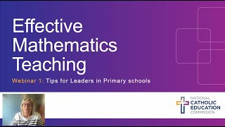 NCEC Mathematics Webinar 1 – Effective Mathematics Teaching [upl. by Alcinia]