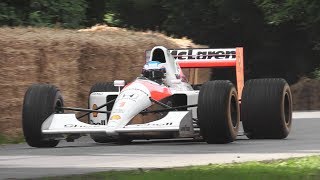 1991 McLaren MP46 F1 Sound  Honda 35 V12 Engine Screams at Goodwood [upl. by Ayt590]