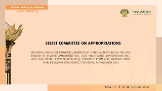 Select Committee on Appropriations 14 November 2024 [upl. by Enaffit]