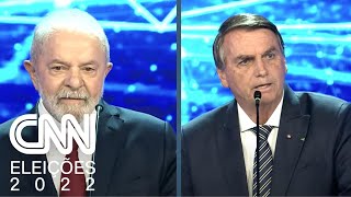 Bolsonaro chama Lula de quotexpresidiárioquot em debate  NOVO DIA [upl. by Haiacim756]