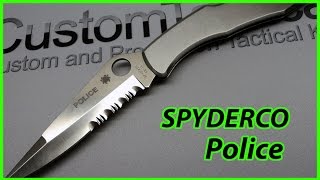 Spyderco Police C07 Stainless Steel Original Knife Review [upl. by Aryl296]