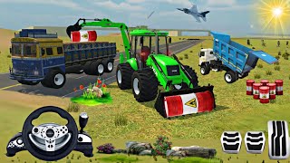 Driving JCB And 😍 Fully Tractor Loading and unloading Drums With Gameplay💥jcb Tractor dumpar [upl. by Edak]