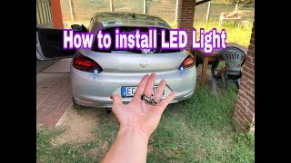 How to install Reverse LED light on Vw Scirocco [upl. by Ramsden]