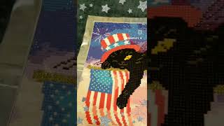 🎆✨Patriotic Winky Cat ✨🎆 diamondpainter july4th blackcatsshort [upl. by Ssew867]