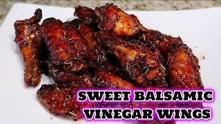 Sweet Balsamic Vinegar Chicken Wings In The Oven  Easy Chicken Wing Recipes [upl. by Valdis]