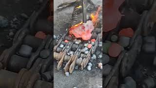 Hot melt recycling process of tungsten steel drill bits [upl. by Nevear]