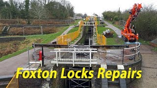 3 Foxton Locks Repairs  February 2018 [upl. by Tterag]