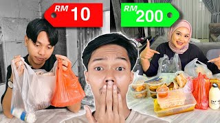 BORONG SEMUA MAKANAN BAZAR RAMADHAN MURAH VS MAHAL [upl. by Estrin]