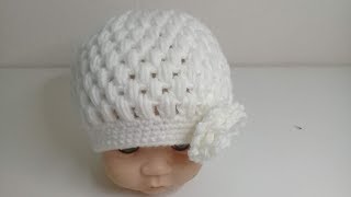 Gorro tejido a crochet en punto puff  todas las tallas [upl. by Ibed]