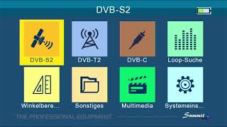 Summit SCT 845  Kombi Messgerät DVBSS2 TT2 amp C  DVBSS2 Suche und Einstellungsmöglichkeiten [upl. by Eohce]