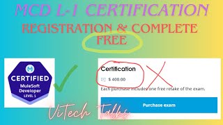 MCD L1  MuleSoft Developer Level1 Certification  vitechtalks6017  How to Register amp Get Free [upl. by Neala685]