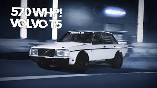 Volvo 240 T5 Street Drifting [upl. by Ahsilaf]