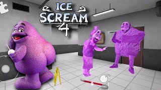 Ice Scream 4 Rod Is Grimace Shake  Ice scream 4 Mod [upl. by Sacks]