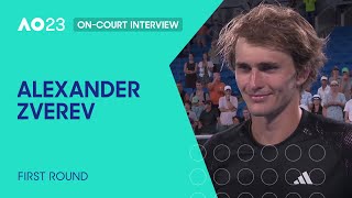 Alexander Zverev OnCourt Interview  Australian Open 2023 First Round [upl. by Enriqueta]