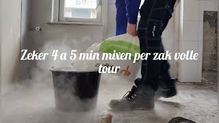 zelf egaliseren van een afgehakte cement vloer [upl. by Lezirg]