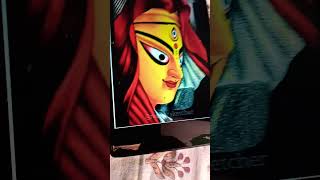 Durga maa drawing godart colour durga puja special happy durga puja [upl. by Ramalahs]