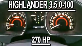 Toyota Highlander 2011 35l acceleration 0100 km\h [upl. by Omor]