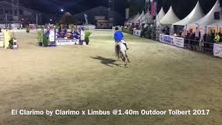 8yo approved stallion El Clarimo by Clarimo  140m Outdoor Tolbert 2017 [upl. by Ingamar]