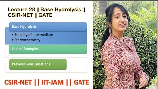 Base Hydrolysis  Reaction Mechanism in Coordination Chemistry  CSIRNET  GATE [upl. by Lledor]