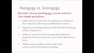 Pedagogy vs Andragogy [upl. by Costa]