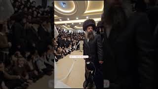 Pinsk Karlin Rebbe Dancing Mitzvah Tantz at an Einekel’s Wedding in Beitar [upl. by Ellohcin203]