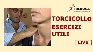 Torcicollo Rimedi e Esercizi utili  Live [upl. by Adalie]