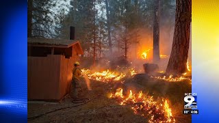 Wildfires continuing to burn in Eastern Oregon [upl. by Asirral]