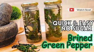 Green Pepper in Brine How to Preserve Green Pepper Longer Quick Easy Recipe Pickled Green Pepper [upl. by Farris]