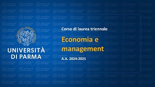 Corso di laurea in Economia e management  aa 202425 [upl. by Wait]