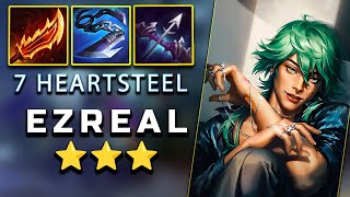 Ezreal ⭐⭐⭐ 7 Heartsteel at 35  TFT Set 10 [upl. by Bashuk]