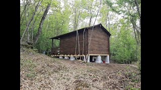 Giro interno casa di legno nel bosco appena costruita tour [upl. by Abramo]