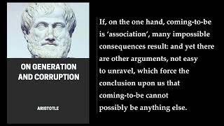 Aristotle On Generation and Corruption Audio Book Philosophy [upl. by Niarda]