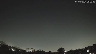 Timelapse Mexico City CDMX  Meteorito o Bólido II vel real y a 15 7ABR24 0500 hrs ORIENTE [upl. by Amalburga]