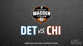 Fantasy Madden Sim April 21 2022  DET vs CHI [upl. by Welsh]