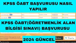 KPSS ÖABT Başvuru Nasıl Yapılır  KPSS Öğretmenlik Sınav Başvurusu Nasıl Yapılır [upl. by Aretina]