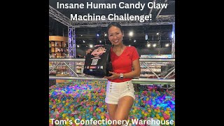 Insane Human Candy Claw Machine Challenge  Toms Confectionery Warehouse Melbourne [upl. by Buffo]