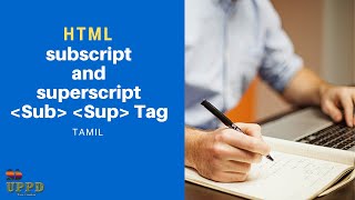 HTML subscript and superscript Sub Sup Tag in Tamil [upl. by Pruter886]