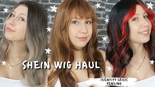 SHEIN WIG HAUL  all under £15 [upl. by Delano]