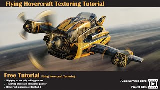 Free Tutorial Flying Hovercraft Texturing [upl. by Mcquoid]