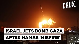 Israel Jets Strike Gaza After Hamas ‘Misfires’ Rockets Towards Tel Aviv Another Clash Imminent [upl. by Ahsenid]