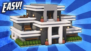 Minecraft How To Build A Modern Mansion House Tutorial 45 [upl. by Teressa]