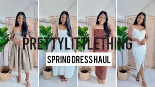 PRETTY LITTLE THING SPRINGSUMMER DRESS HAUL [upl. by Hayikaz674]