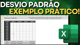 Como fazer Desvio Padrão no Excel na Prática  O que é Pra que serve [upl. by Briney]