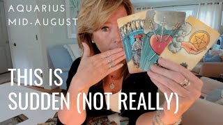 AQUARIUS  This Is NOT SO SUDDEN  Mid August 2024 Zodiac Tarot Reading [upl. by Ashlen]