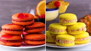 6 Way Yummy Macarons Recipe Easy  Learn How to Bake Delicious French Macarons  DIY Dessert Ideas [upl. by Ettennaej]