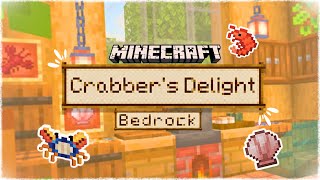 ˗ˏˋCrabber’s Delight´ˎ˗ A Farmer’s Delight addon for Minecraft pebedrock 12050 🦀🐚🎣 [upl. by Oeflein]