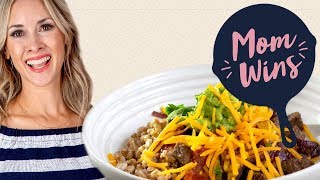 Burrito Grain Bowls with Bev Weidner  Mom Wins  Food Network [upl. by Elak]