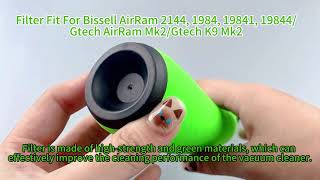 Replacement Filter fit for Gtech AirRam Mk2 K9 and Bissell AirRam 2144 1984 19841 19844 Vacuums [upl. by Mukul]